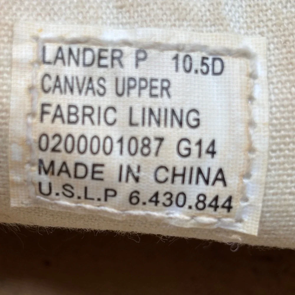 Polo Ralph Lauren Lander P Brown Canvas Boat Shoes Mens 10.5 D Sneakers
